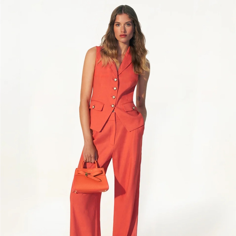 Veronica Beard Mini Dash Bag (Persimmon) - Picture 3 of 7